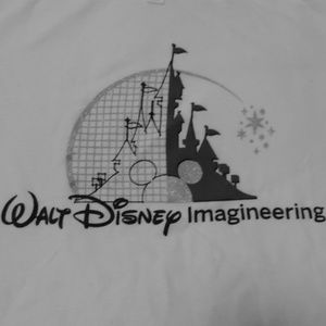 Rare Walt Disney Imagineering white fitted tshirt